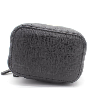 Mini Caviar GHW Vanity Case with Pearl Details