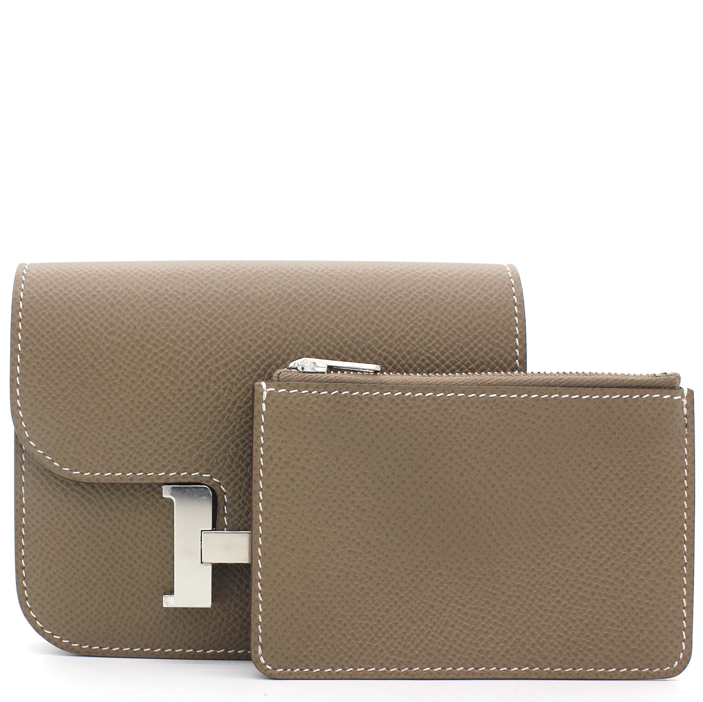 Portefeuille Slim Belt Bag Epsom Etoupe