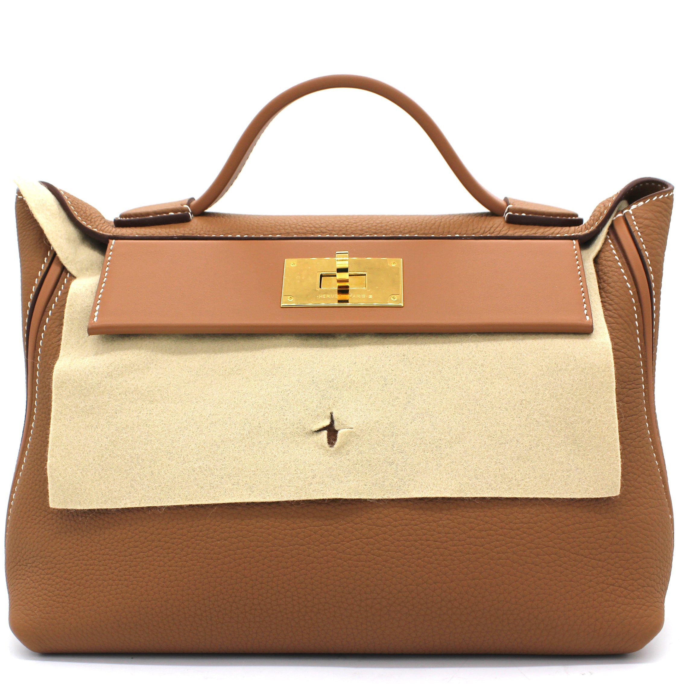 Togo and Swift Leather 24/24 35 Bag Gold 37