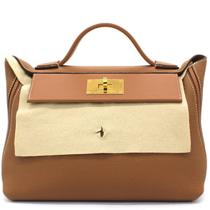 Togo and Swift Leather 24/24 35 Bag Gold 37