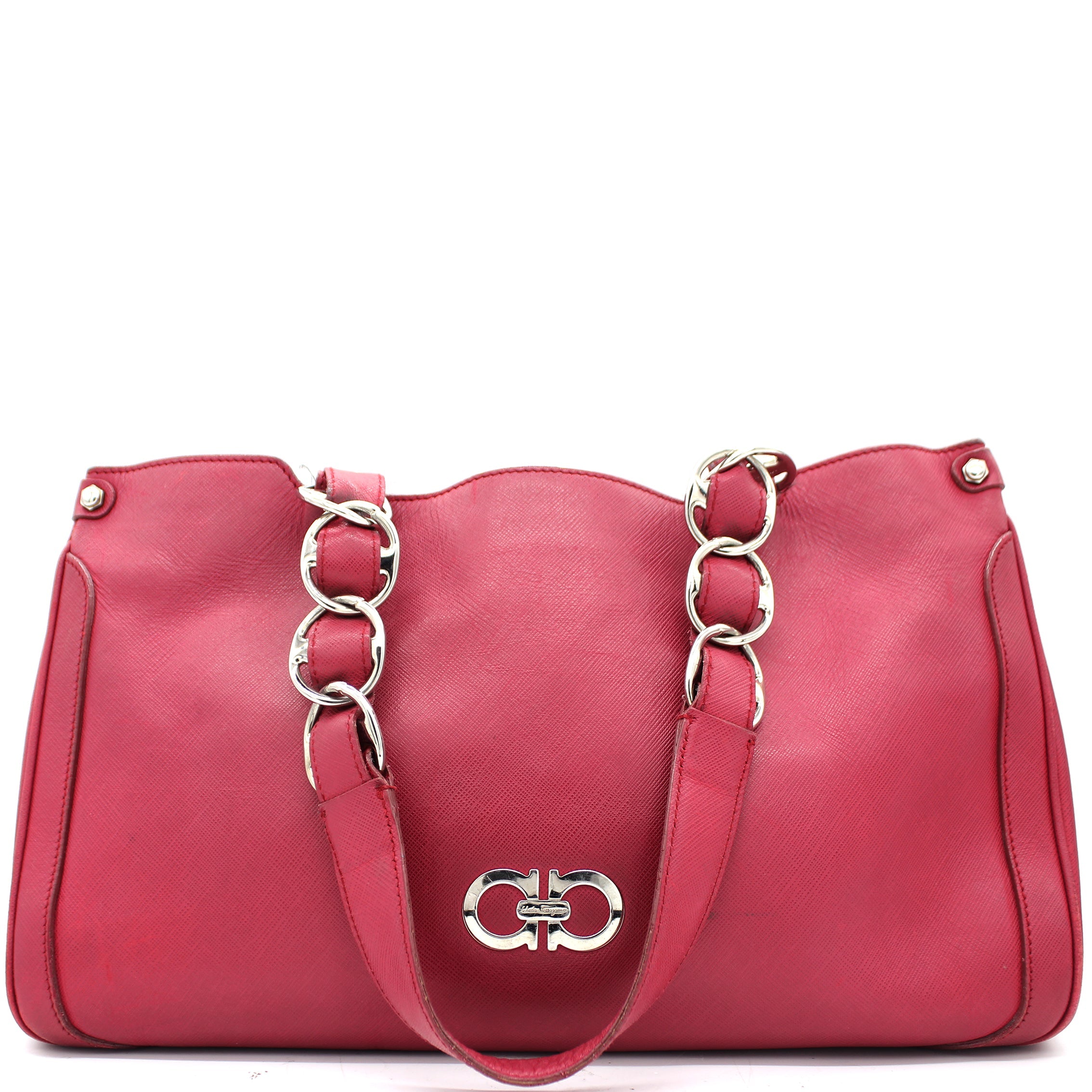 Pink Leather Tote