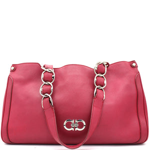 Pink Leather Tote