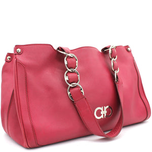 Pink Leather Tote