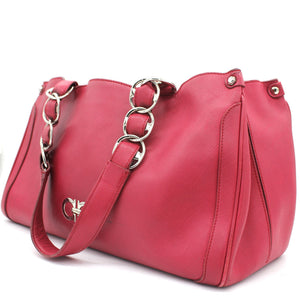Pink Leather Tote