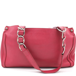 Pink Leather Tote