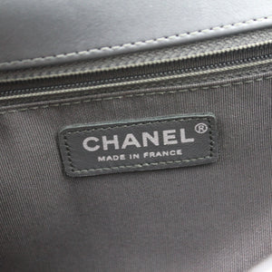 Calfskin Quilted New Medium Boy Flap Dark Grey