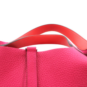 Pink Taurillon Clemence Leather Picotin Lock 22 Bag