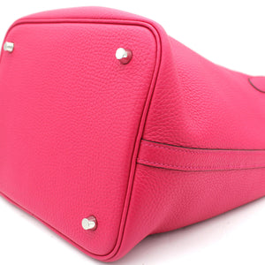 Pink Taurillon Clemence Leather Picotin Lock 22 Bag