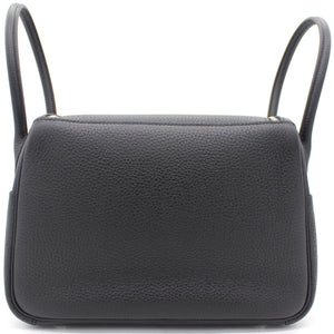 Noir Taurillon Clemence Leather Palladium Hardware Lindy 26 Bag
