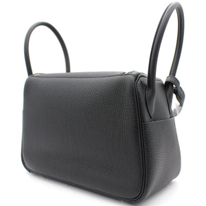 Noir Taurillon Clemence Leather Palladium Hardware Lindy 26 Bag