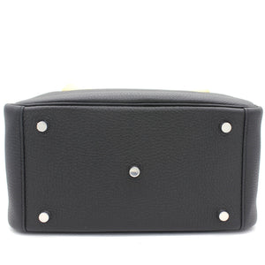 Noir Taurillon Clemence Leather Palladium Hardware Lindy 26 Bag