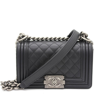Quilted Small Boy Flap Black