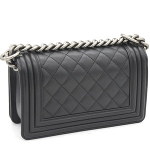 Quilted Small Boy Flap Black