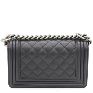 Quilted Small Boy Flap Black