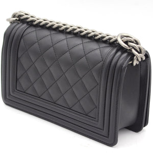 Quilted Small Boy Flap Black
