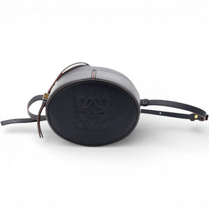 Anagram Balloon Leather Shoulder Bag Black