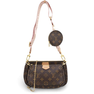 Rose Ballerine Monogram Canvas Multi Pochette Accessories Bag