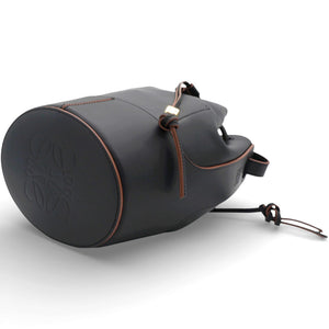 Anagram Balloon Leather Shoulder Bag Black