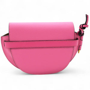 Grained Mini Gate Crossbody Bag Pink