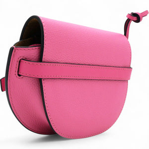 Grained Mini Gate Crossbody Bag Pink