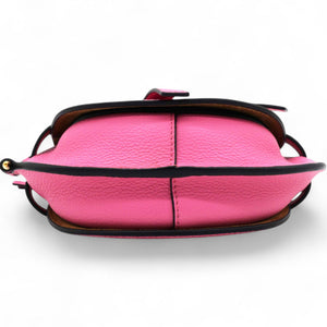 Grained Mini Gate Crossbody Bag Pink