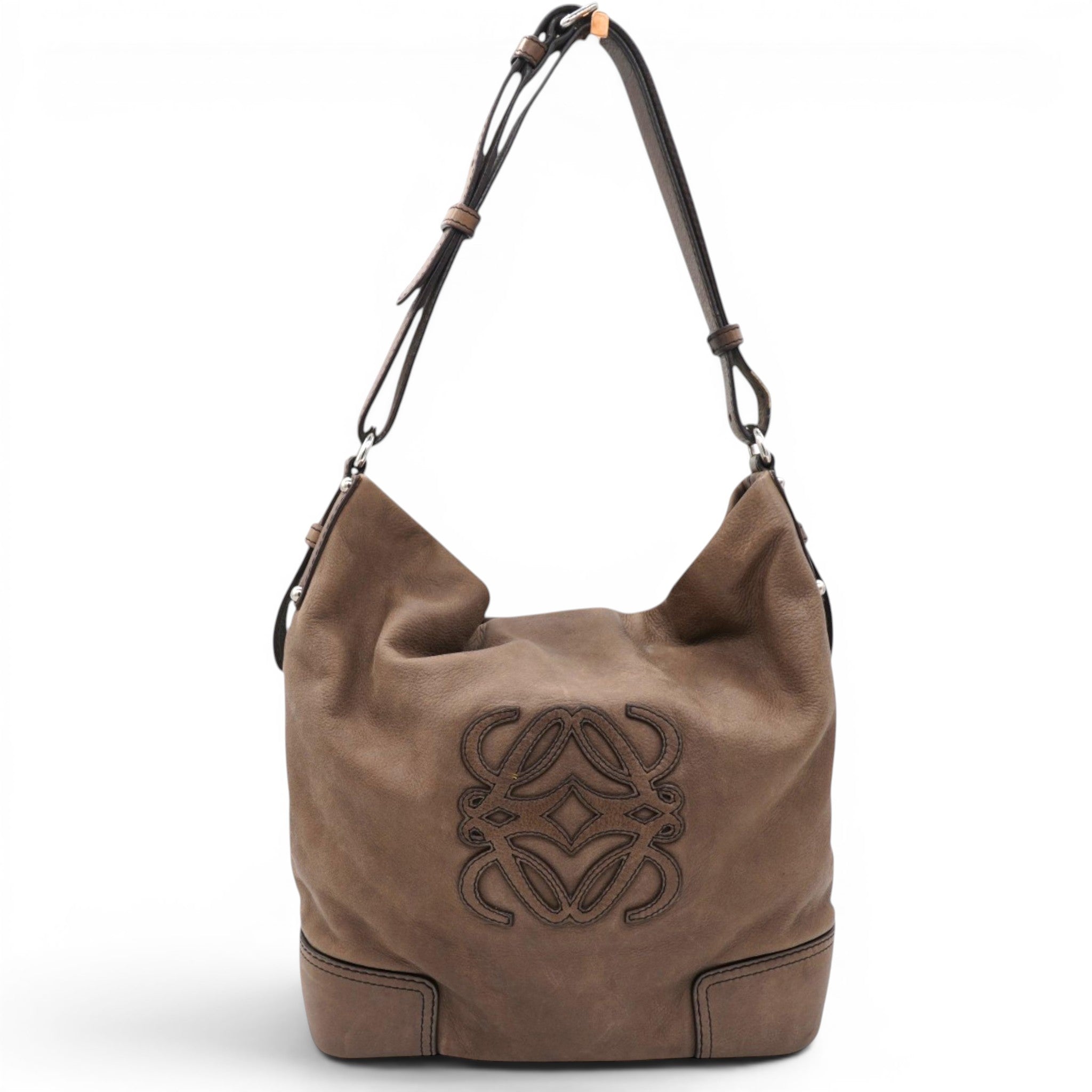 Handbag In Brown Suede