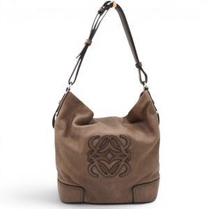 Handbag In Brown Suede
