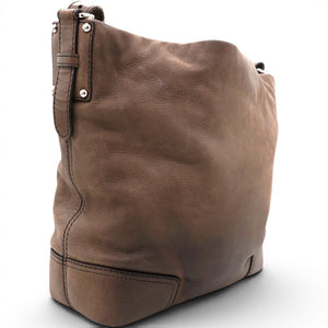 Handbag In Brown Suede