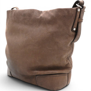 Handbag In Brown Suede