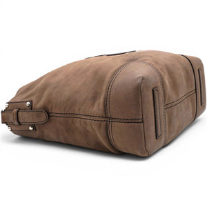 Handbag In Brown Suede