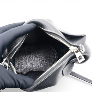 Leather Elephant Crossbody Bag Black