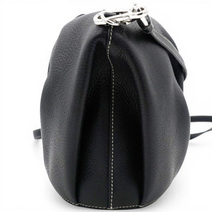 Leather Elephant Crossbody Bag Black