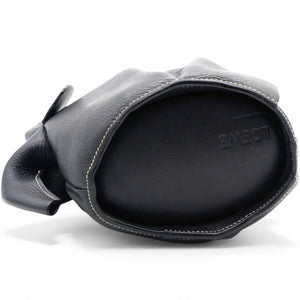 Leather Elephant Crossbody Bag Black