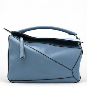 Medium Puzzle Bag Stone Blue