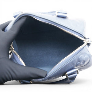 Metallic Empreinte Monogram Giant Speedy Bandouliere 20 Navy Nacre