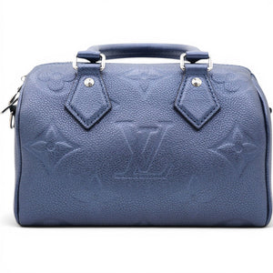 Metallic Empreinte Monogram Giant Speedy Bandouliere 20 Navy Nacre