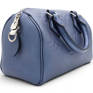 Metallic Empreinte Monogram Giant Speedy Bandouliere 20 Navy Nacre