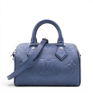 Metallic Empreinte Monogram Giant Speedy Bandouliere 20 Navy Nacre