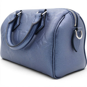 Metallic Empreinte Monogram Giant Speedy Bandouliere 20 Navy Nacre