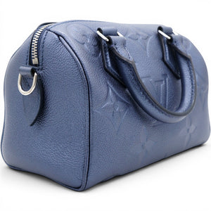 Metallic Empreinte Monogram Giant Speedy Bandouliere 20 Navy Nacre