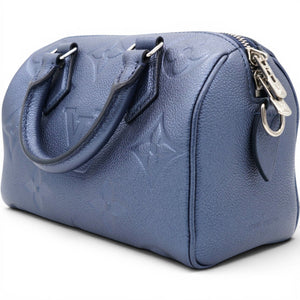 Metallic Empreinte Monogram Giant Speedy Bandouliere 20 Navy Nacre