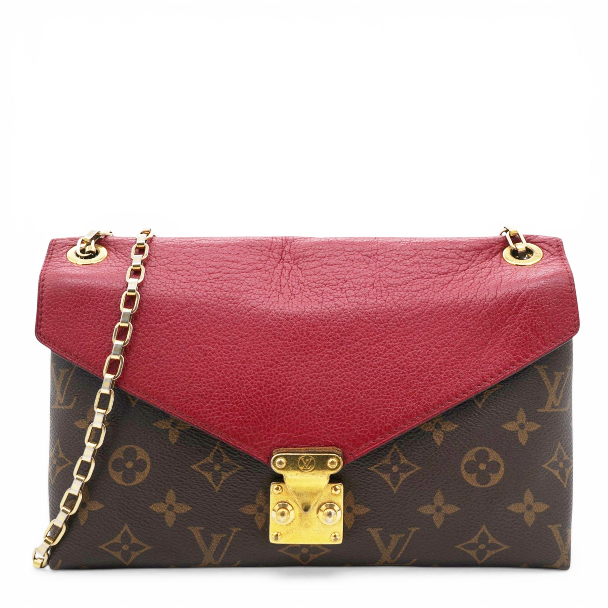 Monogram Pallas Chain Poppy Brown Red