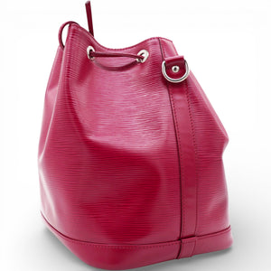Vintage Noe Pm Handbag In Red Epi Leather Red Bucket Bag