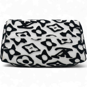 X UF Tufted Monogram Speedy Bandouliere 25 White Black