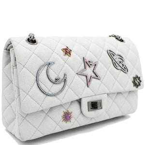 Silver 2.55 Canvas Reissue Space Charms 227 Flap Bag