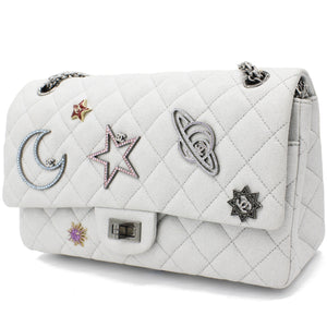 Silver 2.55 Canvas Reissue Space Charms 227 Flap Bag