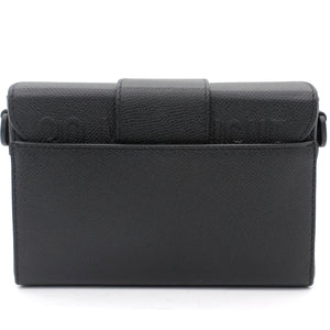 30 Montaigne Box Bag Black Ultramatte Grained Calfskin