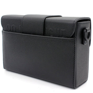 30 Montaigne Box Bag Black Ultramatte Grained Calfskin
