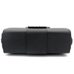 30 Montaigne Box Bag Black Ultramatte Grained Calfskin