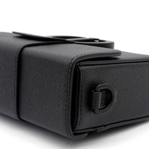 30 Montaigne Box Bag Black Ultramatte Grained Calfskin